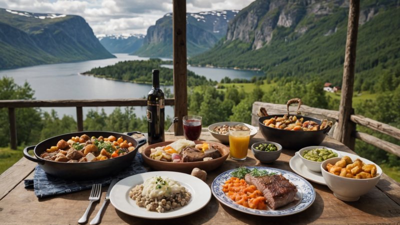 norsk folkehistorie, tradisjonelle retter, lokal mat, kulturell opplevelse, matlagingsguide