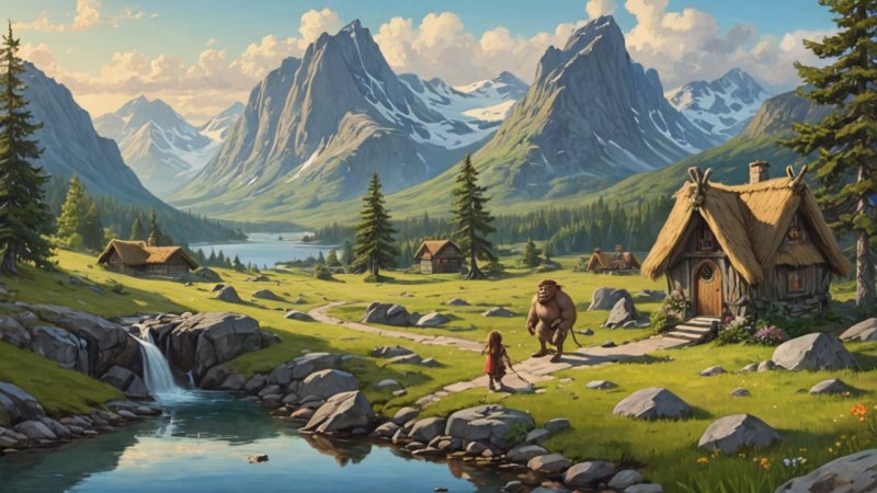 norske eventyrfigurer, Askeladden, Rødhette, folklore, norsk kultur, troll, Huldra, Karius og Baktus