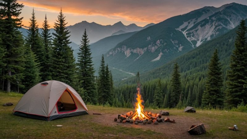 camping sikkerhet, utendørs sikkerhetstips, camping forberedelse, dyreliv bevissthet, camping utstyr sikkerhet