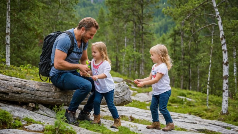 familietur, barnevennlige aktiviteter, Norge, utendørs eventyr, kulturelle opplevelser, reisesikkerhet, lokal mat