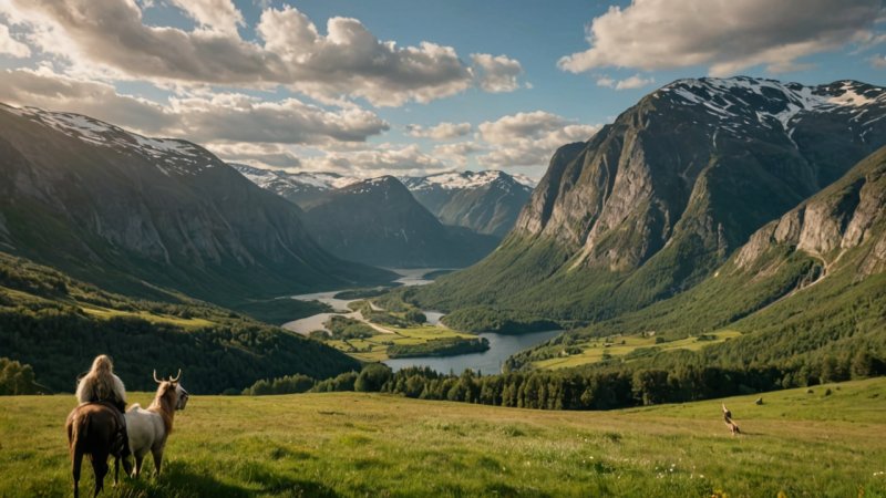 norsk mytologi, Odin, Frøya, natur, norsk kultur, guder og gudinner, landskap