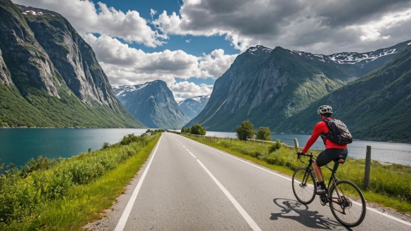 Norges sykkelruter, sykling i naturen, naturskjønne sykkelstier, utendørs eventyr i Norge, Rallarvegen, Jotunheimen, Ryfylke Panorama, Nordkappveien