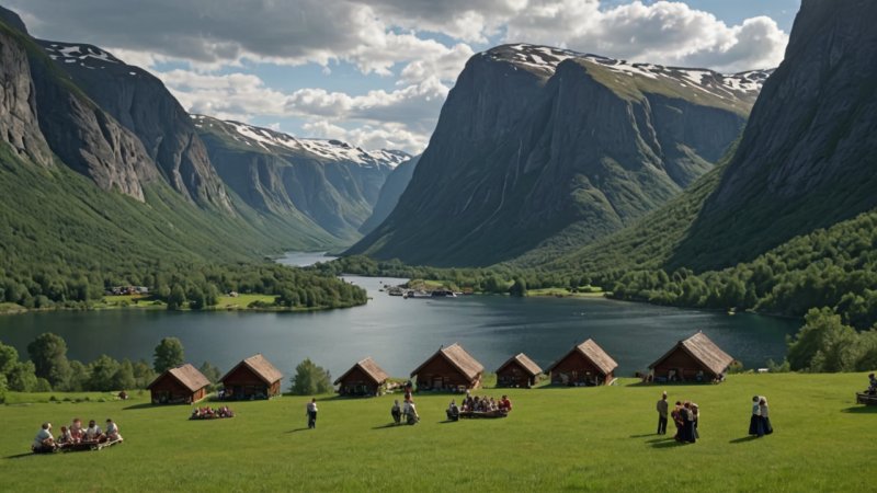 Norge, lokal folklore, kulturelle opplevelser, reiseguide, tradisjonell musikk, festivaler