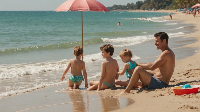 barnevennlige strender, familietur, strand sikkerhetstips, aktiviteter for barn på stranden, familievennlige destinasjoner