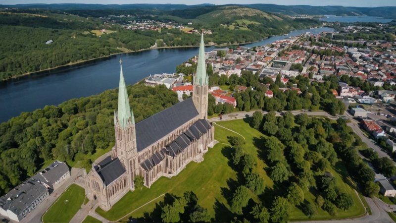Nidarosdomen, Stiklestad, historiske steder, Sør-Trøndelag, Norge, kulturelle opplevelser