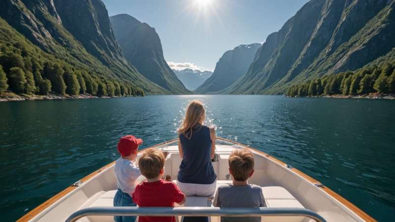 familievennlige båturer, Norge, fjorder, reise med barn, lokal mat, sikkerhetstips
