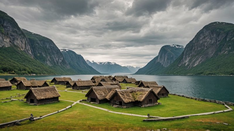 Viking bosetninger, Avaldsnes, Borg, Gudvangen, Kaupang, Ørland, Viking historie, Norge reise