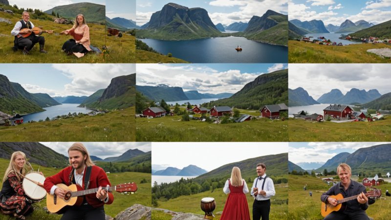 norsk musikktradisjon, folkemusikk, popmusikk, Edvard Grieg, kulturelle opplevelser, musikkfestivaler, Norge